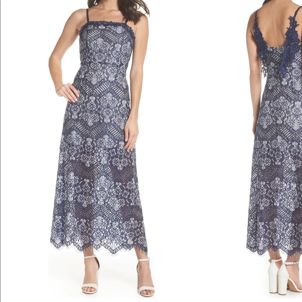 Foxiedox Daleyza Open Back Lace Gown